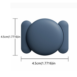 Custodia Protettiva Magnetica Impermeabile Antiurto in Silicone Nero Blu M.Y per Airtag - Product Image 2