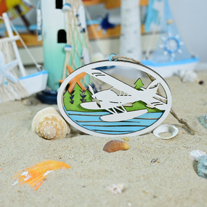 Nueva Decoración de Madera para el Hogar con Temática Náutica Mediterránea de Verano, con <span class=keywords><strong>Tortuga</strong></span> y Estrella de Mar, para la Sala de Estar - Product Image 4