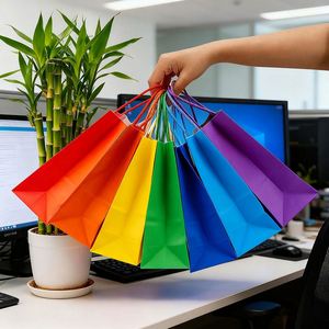Bolsa de Papel Kraft para Regalos, Compras y Librerías, con Asa, Personalizable con Logotipo, Reciclable y Elegante, Venta al Por Mayor - Product Image 3