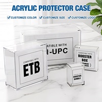 Boîte de protection en acrylique UV pour cartes de jeu TCG, étui UPC pour 151 boosters, boîte de présentation avec couvercle magnétique, boîtes de protection en acrylique pour boosters