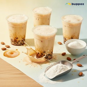 Poudre de thé au lait d'amande 1kg, certifiée Halal HACCP, pour les magasins de thé au lait et de bubble tea, marque privée - Product Image 6