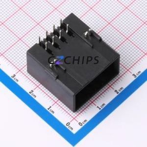 HC-3810-2*4AW-05 Wire-to-Board Pin Header Bent Lead Through Hole,P=3.81mm Connector 2x4P 3.81mm Right Angle Insert 8P - Product Image 1