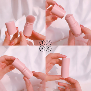 <span class=keywords><strong>Pinceau</strong></span> de maquillage Kabuki portable <span class=keywords><strong>rétractable</strong></span> mini vegan rose avec logo personnalisé pour fond de teint, contour, poudre et <span class=keywords><strong>blush</strong></span> - Product Image 5