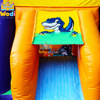 Structure gonflable combinée avec toboggan et mur d'escalade, 4-en-1 pour le plaisir des jeux des enfants et des familles