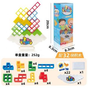 Venta CALIENTE 48PCs 3D Tetras Tower <span class=keywords><strong>Balance</strong></span> Stacking Blocks Game Building Blocks Toy o Kids & Adults Juego de mesa - Product Image 5