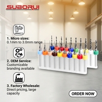 Borui Lot de 10 forets micro en carbure pour circuits imprimés, queue de 3,175 mm, pour routeur CNC