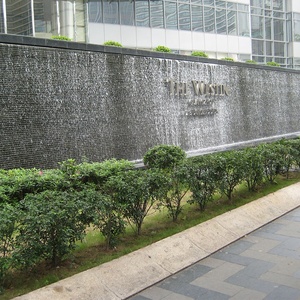 Vente directe d'usine cour rideau d'eau coulant décoration murale dalles de pierre bleue avec rainure ornements de <span class=keywords><strong>jardin</strong></span> ardoise - Product Image 1