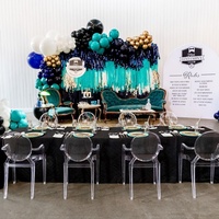 Chaises fantômes modernes à dos rond en acrylique pour événement avec bras, vente en gros, chaises de salle à manger de fête de mariage