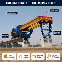 Equipo de lanzamiento de vigas ferroviarias trifásico avanzado marca Shenghua con motor de control remoto y seguridad