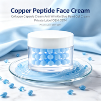 Crème Visage au Cuivre Peptidique Marque Privée OEM ODM Personnalisée GHK-CU Crème Capsule de Collagène Anti-Rides Crème Gel Perle Bleue