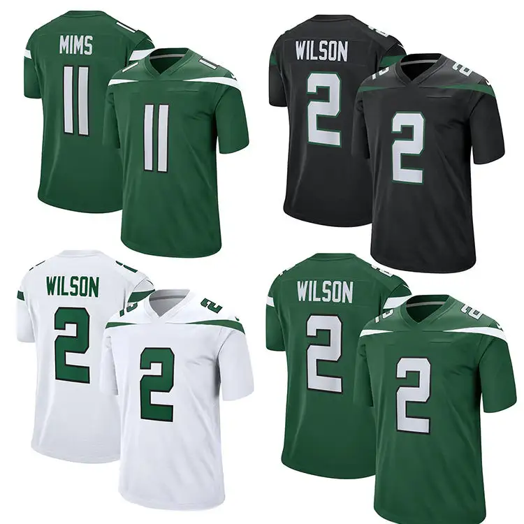 Wholesale Men Stitched American Football Sports Top Quality 2 WILSON 8 MOORE 11 MIMS Jersey Men Clothing Shirt