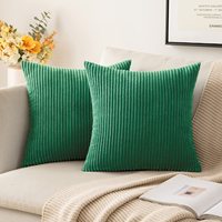Housse de coussin en polyester rayée simple et douce de style nordique personnalisée avec fermeture éclair invisible