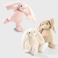 Peluche Lapin Personnalisée OEM, Nouvel Article, Doudou Animal en Peluche de Dessin Animé, Cadeau d'Anniversaire Mixte en Gros avec Longues Oreilles