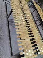 Panel Dinding Kayu 3D Interlocking Teak Mosaic Ramah Lingkungan Tahan Air Sambungan Tanpa Celah Dekorasi Dinding Interior Modern Lobi Hotel