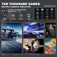 Clé de Jeu L X3 Plus 4K HD, Système Double TV Rétro Console de Jeu Vidéo Portable, Clé TV de Jeu 64 Go 30000 Jeux Rétro pour PSP