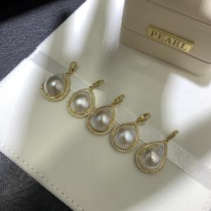 Pendentif en forme de goutte d'eau en perle de mer du Sud classique Smiling Youth, argent 925, perle de culture blanche AAA pour femmes, bijoux - Product Image 4