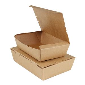 Envase de Papel Kraft Plegable Ecológico Similar a Icon Eco-Friendly con Tapa Abatible para Almuerzo, Ensalada, Verduras, Arroz, <span class=keywords><strong>Pasta</strong></span> - Product Image 4
