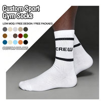 Emballage gratuit, échantillon gratuit, chaussettes de sport 100% coton, logo personnalisé, chaussettes de créateur, chaussettes de sport en tricot, chaussettes unisexes