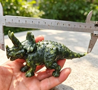 Statue de dinosaure en pierre naturelle sculptée à la main, réactive aux UV, en gros, pour la vente en gros, sculpture animale en cristal