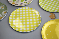 Assiette en mélamine blanche incassable tendance été SEBEST Factory, couleur blanche contemporaine, en gros