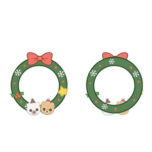 Couronne de Noël en peluche personnalisée en gros, décoration de vacances, jouet, ours en peluche, fabricant d'ornements, B2B OEM - Product Image 1