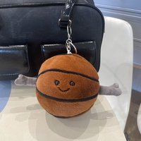 Breloques en peluche de la série sportive : basketball, football, badminton, baseball – Jouets décoratifs pour sacs et porte-clés