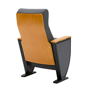 Silla de Auditorio Hechuang Poetry P8133-805, Respaldo de Madera Color Grafito, Asiento Fijo, Mobiliario para Teatro - Product Image 1