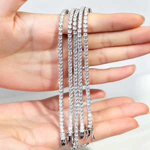IGI Certifié 18K Or Lab Grown Diamant Tennis Bracelet Chaîne Hommes Femmes Lab Créé Diamant Réglable Tennis Collier - Product Image 2