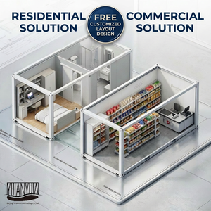 Casa Contenedor Modular Personalizable Sin Soldaduras para Quiosco, Tienda de Conveniencia y <span class=keywords><strong>Bazar</strong></span> en Mercado Nocturno - Product Image 4