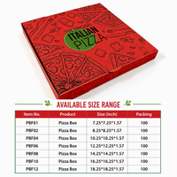 Nouvelle conception de boîte à pizza rectangulaire personnalisée, boîtes à pizza à emporter imprimées sur mesure avec logo