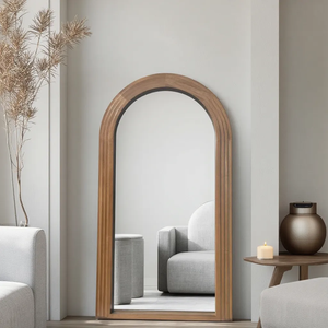 กระจกรูปไข่สำหรับทางเข้าห้องน้ำแปรงทองเหลืองสำหรับร้านเสริมสวย - Product Image 1