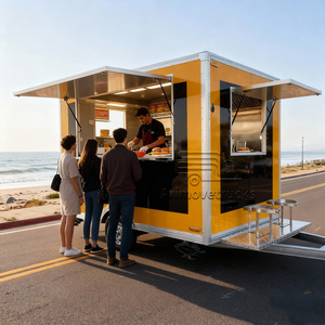 Remolque Food Truck para Kebab, Shawarma, Hamburguesas, Certificado por el Departamento de Transporte de EE. UU., Remolques de Comida BBQ con Porche y Baño Independiente - Product Image 3