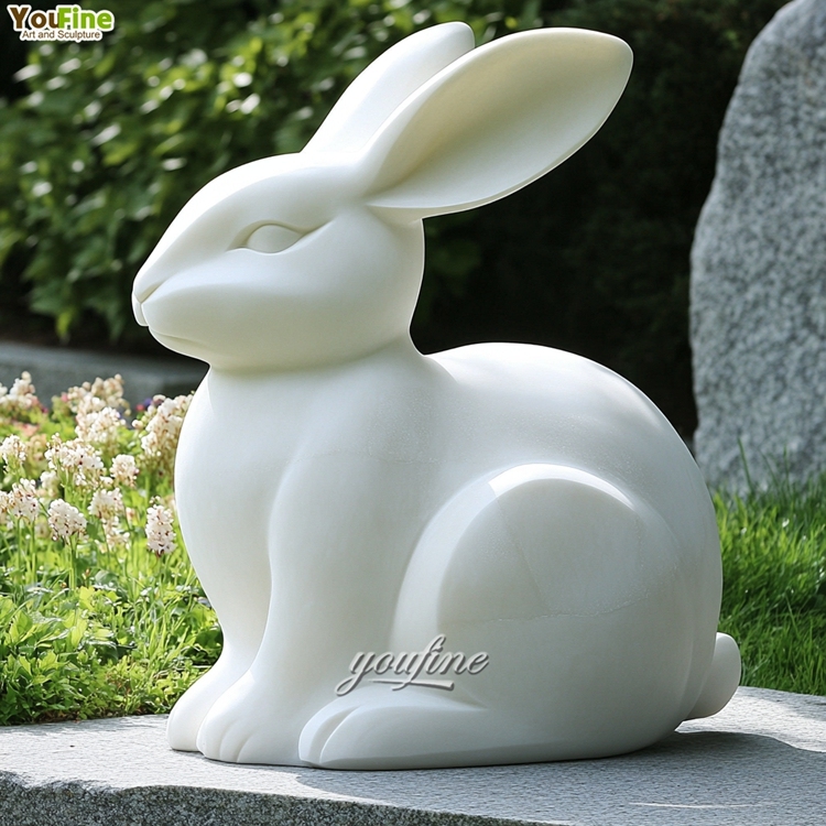 Figura De Conejo De Piedra Para Jardín – Resistente A Heladas, Decoración Original De 23 Cm