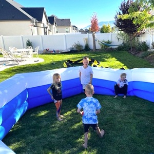 Terrain de Gaga Ball Gonflable d'Extérieur avec Souffleur Puissant et Clôture Portable pour Activités Scolaires et Familiales - Product Image 3
