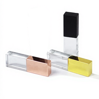 Clé USB en verre LED lumineuse, best-seller, 8 Go, 16 Go, 32 Go, 64 Go, personnalisable, fabricant de clés USB 2.0
