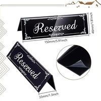 Meilleures ventes transfrontalières : Panneaux de signalisation rectangulaires double face en acrylique, cartes de rappel effaçables pour bureau et porte-noms de table