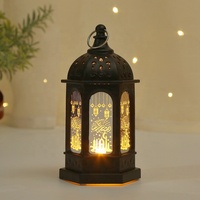 Kanlong Maroc simple européen vintage vent lampe château bougeoir Ramadan décoration lumières