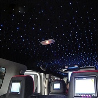 Décoration de plafond de voiture 18W, effet étoiles météores, moteur d'éclairage LED à fibres optiques RGB