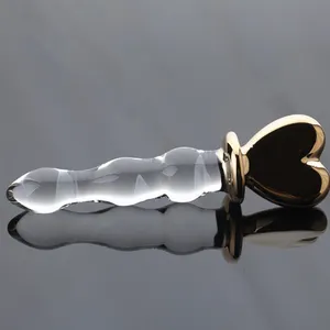 Weißes Kristallglas Butt Plug Set Anal Plug Smooth Touch Anal Butt Plug Glas dildo für Männer Homosexuell Sexspielzeug