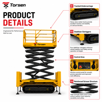 Plataforma Elevadora de Tijera Autopropulsada Torsen OEM ODM de 8-15.8m para Distribuidores e Importadores