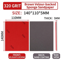 3M 02602 Spons Amplas Basah atau Kering Softback Merah Super Halus 5mm Sedang 114x140mm