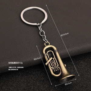 Mini Instruments <span class=keywords><strong>de</strong></span> musique porte-clés jouets mignons Saxe métal porte-clés musique <span class=keywords><strong>clarinette</strong></span> Saxophone corne cadeau voiture porte-clés bijoux cadeau - Product Image 4