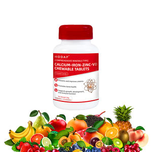 Comprimés de <span class=keywords><strong>calcium</strong></span>, zinc, fer et vitamine D HODAF de qualité supérieure, à croquer, 60 à 100 comprimés, haute puissance, complément alimentaire santé, vente en gros - Product Image 1