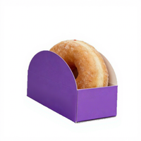 Caja de Cartón para Donuts en Forma de Arco Amarillo Personalizada, Caja Individual para Pasteles, Venta al Por Mayor
