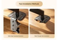 Support de tablette flottant à ressort pneumatique en gros, rotation à 360°, support de bureau pour moniteur portable 14 pouces, bras ergonomique, direct usine