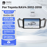 DUDUAUTO Convient pour Toyota RAV4 2012-2018, écran multimédia de voiture Android modifié, navigation Bluetooth, Car-play, écran de recul