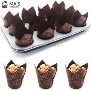 Maisbakery Étuis à muffins en PVC anti-graisse et antiadhésifs pour cupcakes, sacs en papier pour la cuisson des cupcakes