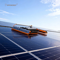 Robot de nettoyage automatique de panneaux solaires alimenté par batterie lithium 24V, portable, pour nettoyage à sec ou à l'eau des systèmes solaires