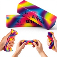 RUN FENG Ensemble de jouets en peluche souple arc-en-ciel, 2 adorables jouets sensoriels anti-stress à remontée lente pour bureau et fêtes