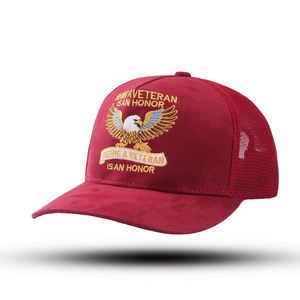 Gorra de béisbol vintage americana transfronteriza con bordado de águila, material de PVC, tela de gamuza afelpada, ajustable - Venta al por mayor - Product Image 3